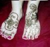 Henna tat design on feet